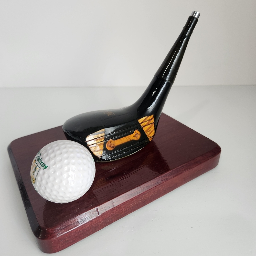 Byron Nelson Golf Club Retirement Gift Desk Plaque w St Andrews Ball